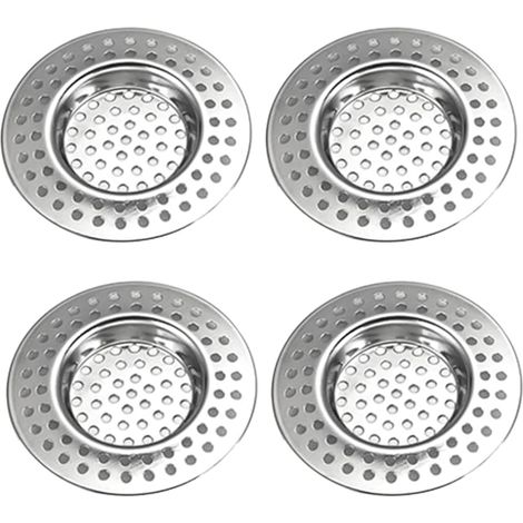 Sink Drain Filter, 4PCS Drain Filters, Sink Strainer, Stainless Steel Kitchen Sink Grid, Kitchen Sink Filter, for Sink, Shower, Kitchen