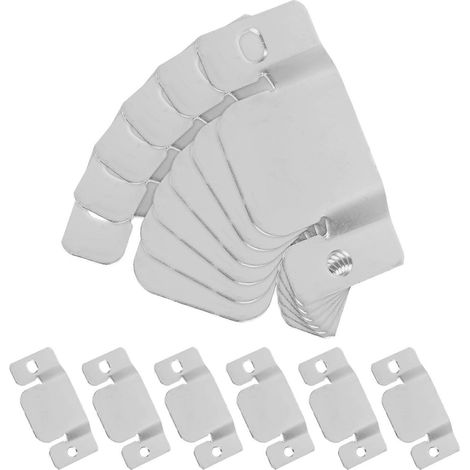 12 connecteurs modulaires métalliques pour canapés, supports de meubles universels à emboîtement pour canapés, avec vis, compatibles avec les canapés, les chaises et les fauteuils inclinables, assuran (1/5)