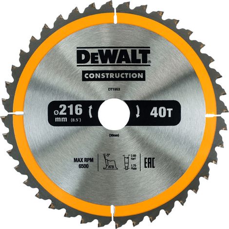 DeWalt Kreissaegeblatt Stat. 216/30mm 40WZ - DT1953-QZ