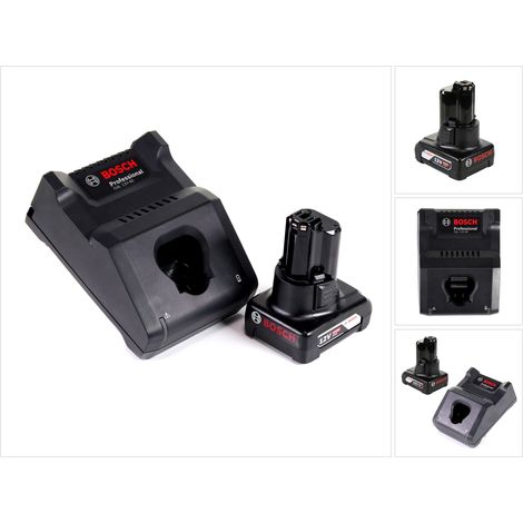 Bosch GAL 12V-40 Professional Schnell Ladegerät für 12V Akkus ( 1600A019R3 ) + 6,0 Ah Akku  ( 1600A00X7H )