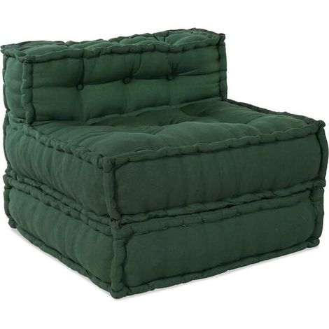 Canapé modulable vert 70x70x54 cm en tissu (1/5)