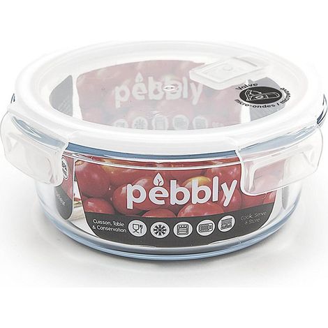 Boite de Conservation en Verre Ronde - 950 ML - pour Cuire, Conserver, Transporter et Réchauffer - 100% Hermétique - idéal Lunchbox (1/5)