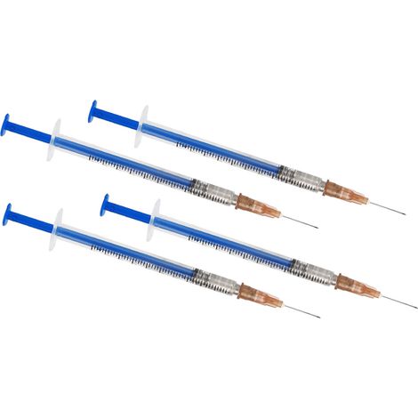 4 tubes de peinture argentée conductrice de 0,2 ml chacun, pâte adhésive pour la réparation de circuits imprimés. (1/5)