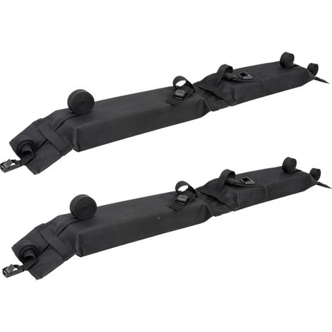Barras de techo blandas universales para coches, con capacidad para hasta 60 kg de equipaje. Fácil instalación, desmontables, fabricadas en tejido Oxford 600D y PVC. (1/5)