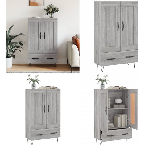 Credenza Grigio Sonoma 69,5x31x115 cm in Legno Multistrato - Credenza grigio sonoma - Credenza moderna