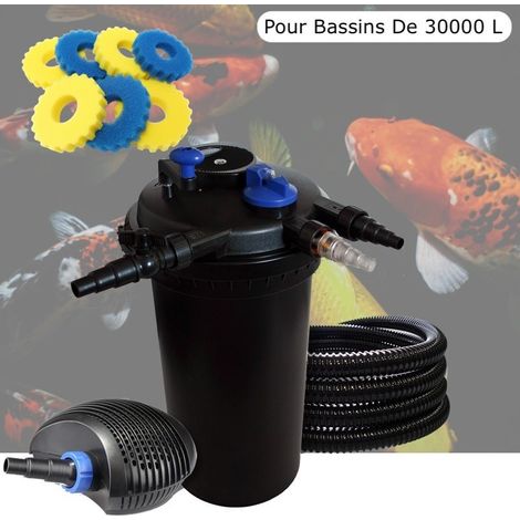 Kit Filtre Pression bassin 18W, éponges de remplacement Bassins De 30000 L sans poissons (1/5)