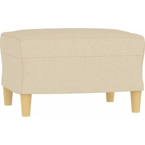Repose-pied Crème 60x50x41 cm Tissu CFW954643 (1/5)