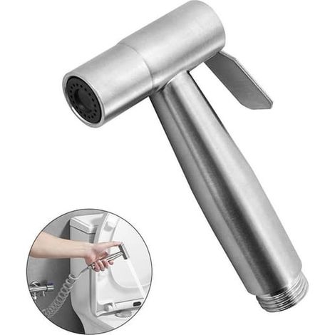 Toilet Sprayer Stainless Steel Hand Bidet Faucet Bathroom Hand (1/5)
