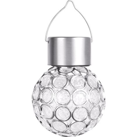 1 lampe solaire suspendue à sept couleurs, boule de verre multicolore-AquaForge (1/5)