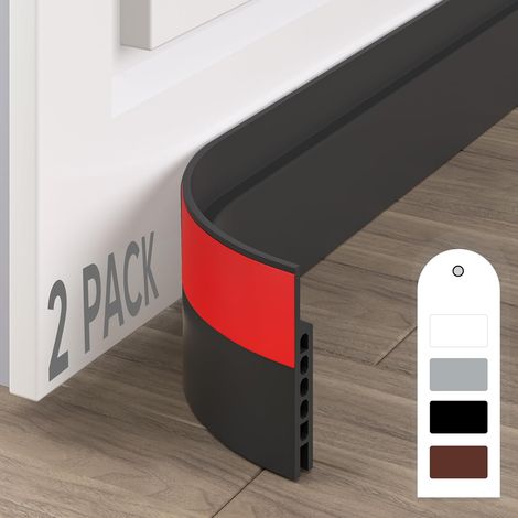 2 Pièces Joint De Porte, Bande D'étanchéité En Silicone Adhésive, 100 Cm Noir, Isolation Phonique Et Thermique Pour Maison (1/5)