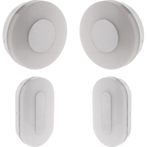 Set de 2 hublots LED 18W ronds et ovales - IP65 - Blanc neutre - Elexity