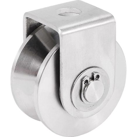 Poulie en V de 2 pouces, roulement à galet en acier inoxydable 304 pour portail coulissant, compatible avec les matériaux manuels DS (1/5)