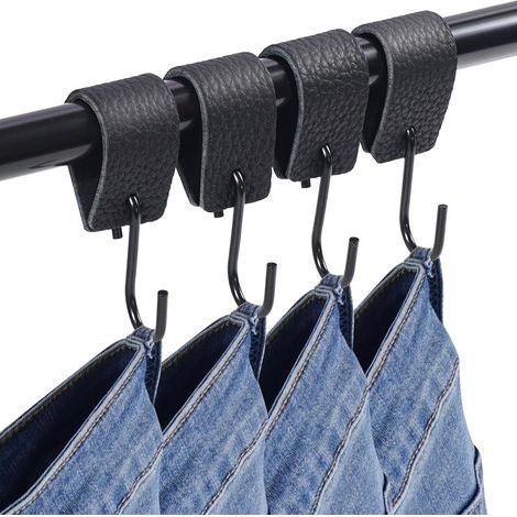 Stück S-Haken aus Leder, Haken aus Edelstahl 304, Haken zum Aufhängen von Handtüchern, Kleidung, S-Haken für Küche, Badezimmer, Garten