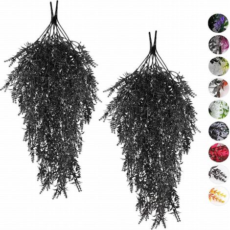 Lavande Artificielle - Plante Suspendue en Plastique avec Tige Flexible - Décoration Intérieure Extérieure pour Jardin Maison Mariage Printemps - 1 Pièce (1/5)