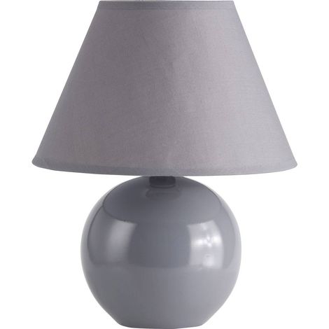 BRILLIANT Lampe Primo Tischleuchte dunkelgrau 1x D45, E14, 40W, geeignet für Tropfenlampen (nicht enthalten) Mit Schnurzwischenschalter