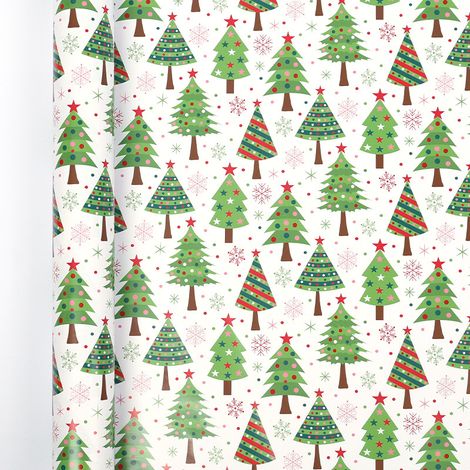 Papier cadeau de Noël (0,43 x 3 mètres), papier cadeau à motifs, papier couché.