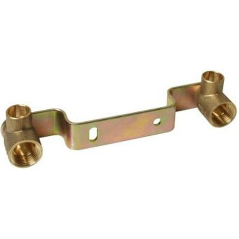 Unite de montage type 4976G 15x1/2" filet femelle a 153mm avec support mural contre-coudé (1/4)