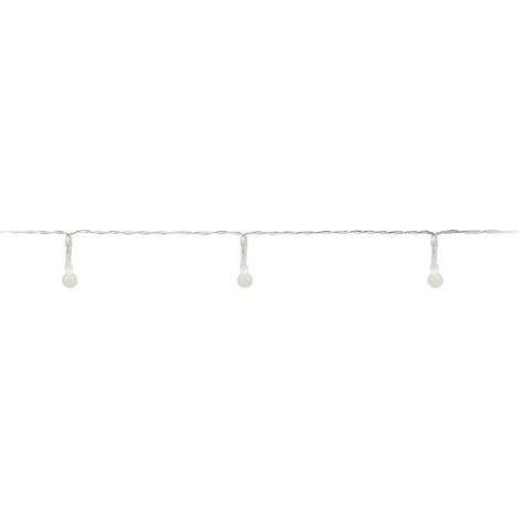Ghirlanda fissa a batteria 20 LED sferici 8 mm luce bianca calda 2,3 m (1/2)