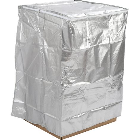 Housse pour machine à laver imperméable, anti-poussière et solaire avec fermeture éclair, en tissu Oxford. Protégez votre machine à laver avec cette housse de linge pour la maison et la cuisine. Gris (1/5)