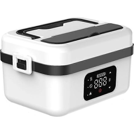 Kabellose elektrische isolierte Lunchbox - 60W, 1L, Edelstahl, Speisenwärmer. (1/5)