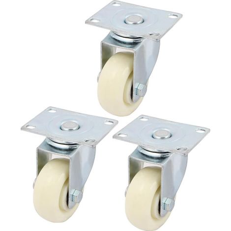 3'' Dia 360 Grad Rechteck-Deckplatte Nylon-Schwenkrolle Rad 3pcs (b59ace43d6c2ca03514bba3ff9b93b80)