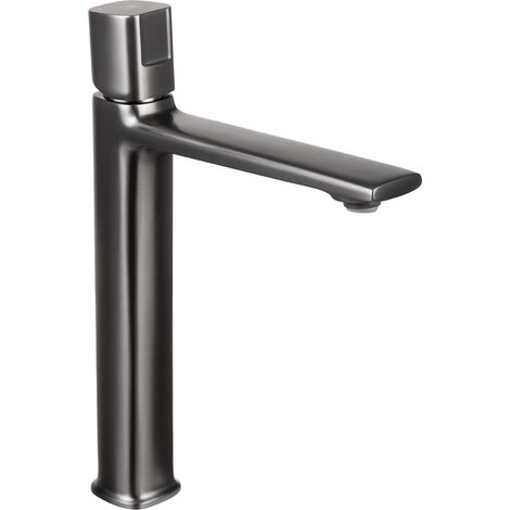 Rubinetto per lavabo da appoggio Tores Graphite, alto, Click-Clack (1/5)
