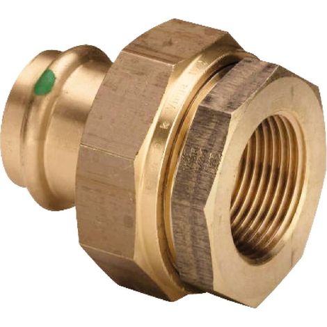 Viega Profipress Sanpress-Raccordo isolante, Rp 3/4, d 15mm bronzo rosso o bronzo al silicio, ottone modello 2267, 469467