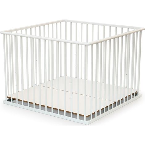 WEBABY - Parc bébé en bois 100 x 100 cm