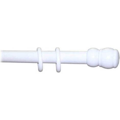 BASTONE LEGNO A STRAPPO D 35 BIANCO 180CM S/SUPP.