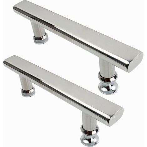2pcs 145mm Chrome Plated Stainless Steel Door Handle for Bathroom Kitchen Shower Glass Sliding Door Handle (1/5)