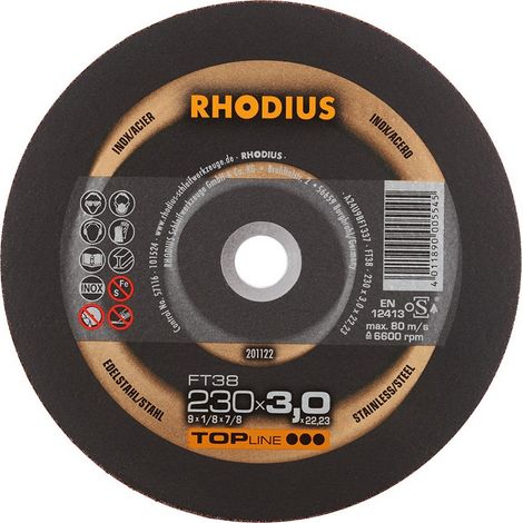 Disque de coupe FT38 230 x 3,0mm Rhodius(Par 25) (1/2)