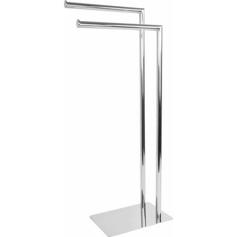 PIANTANA PORTA ASCIUGAMANI POSEIDON Cromo cm 18 x h. 77,2 x 33,5