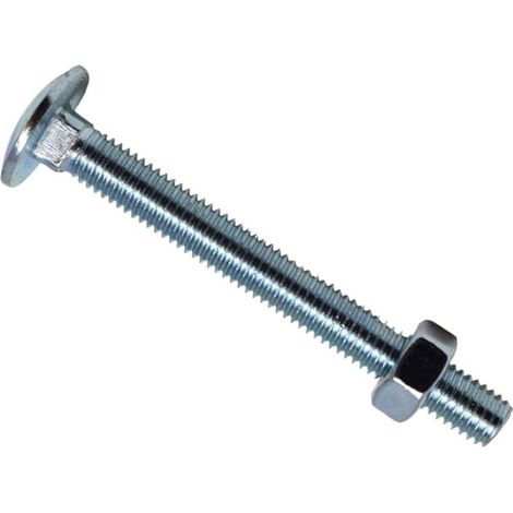METALMATE Cup Square Hex Bolt & Nut Zp M8 x 75mm Box 25