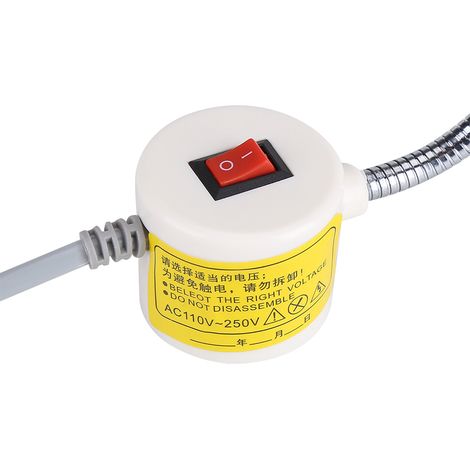 Lampe de travail magnétique flexible à 12 LED (110-250 V CA) avec port USB pour machine à coudre (prise UE) (1/5)