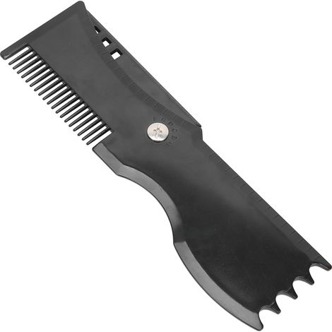 Gabarit de mise en forme de barbe pour homme, outil de stylisme de barbe rotatif pour tailler la ligne des cheveux, la nuque et le bouc. (1/5)