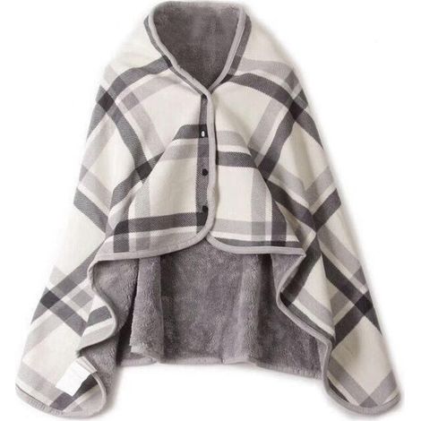 Multifunktionale Heizdecke - Weicher Fleece-Heizschal und Flanell-Heizcape (1/5)
