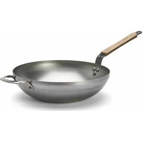 De Buyer Wok Bombé Minéral B 32 cm metálico