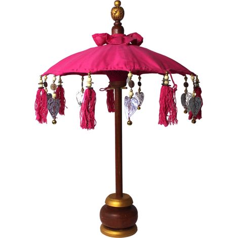 Parasol Bali Home Decor - Coton - Rose - 40cm- Vendu par 1 (1/4)