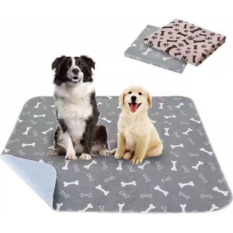 Lot de 2 tapis d'apprentissage de la propreté lavables pour chiots - 40 x 60 cm - Tapis d'apprentissage super absorbants et réutilisables - Tapis imperméables - Convient aux chiots, chats et cochons d (1/5)