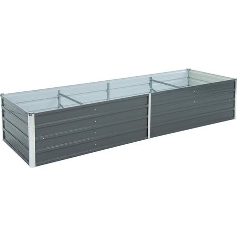 Hochbeet Pflanzbeet Metall Gemüsebeet Pflanzkasten Stahl Beet Blumenbeet Garten RAL7016 (Anthrazitgrau) / 320x80x77 cm (1/5)