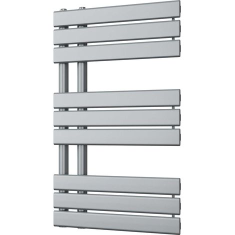 Tristan - Silver Towel Radiator - H816mm x W500mm (1/3)