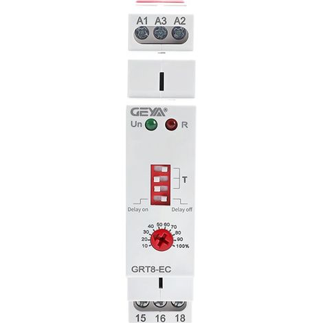 Relais Temporisé à Double Fonction GRT8-EC 10A sur le ou AC230V (1/5)