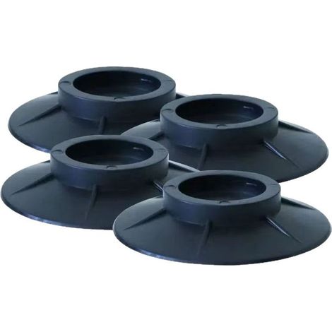 4Pcs Coussinets pour Pieds de Machine à Laver Tapis Anti-Vibration Coussinets Amortisseurs Anti-Vibration en Caoutchouc Tapis Anti-Vibration pour Sèche-Linge Noir (1/4)