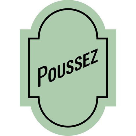 Adhésif repositionnable "Poussez" format A6 (fond vert) (1/4)