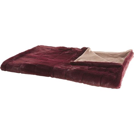 Blanket TANTAN 180 x 220 cm Burgundy