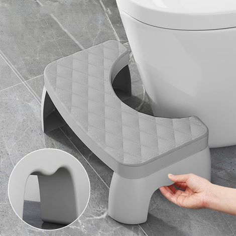 Tabouret Pour Toilette - Hauteur 17 Cm - Design Courbé - Matériau PP - Pour Posture Accroupie - 1 Pièce (1/5)