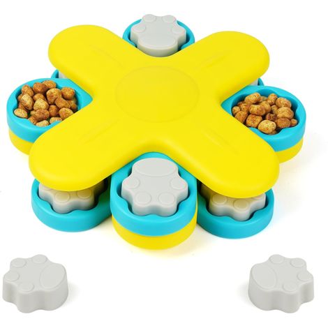Jeu de puzzle interactif pour chiens - Jeu d'intelligence canine avec distributeur de friandises - Convient aux chiens de toutes tailles - Nutrition en lentilles pour la stimulation cérébrale (1/5)