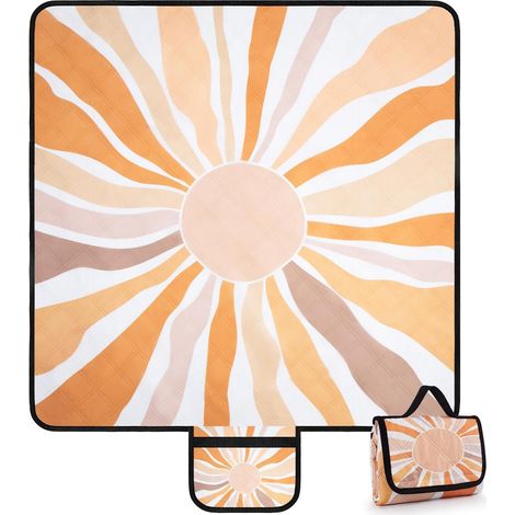Picknickdecke 200x200cm wasserdicht faltbar für 4-6 Personen, sandfest, tragbar (1/5)