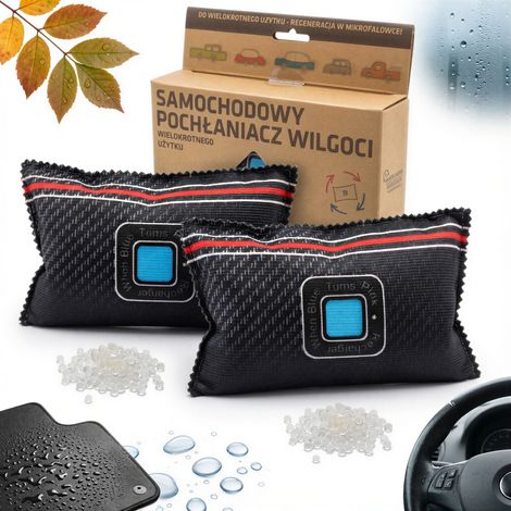Absorbeur d'humidité pour sèche-cheveux de voiture, lot de 2 réutilisables (1/5)