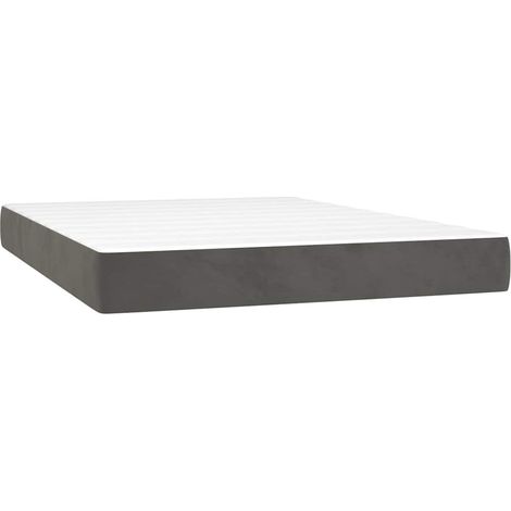 Maison Exclusive - Materasso a Molle Insacchettate Rigidità Media Grigio Scuro 120x210x20 cm in Velluto